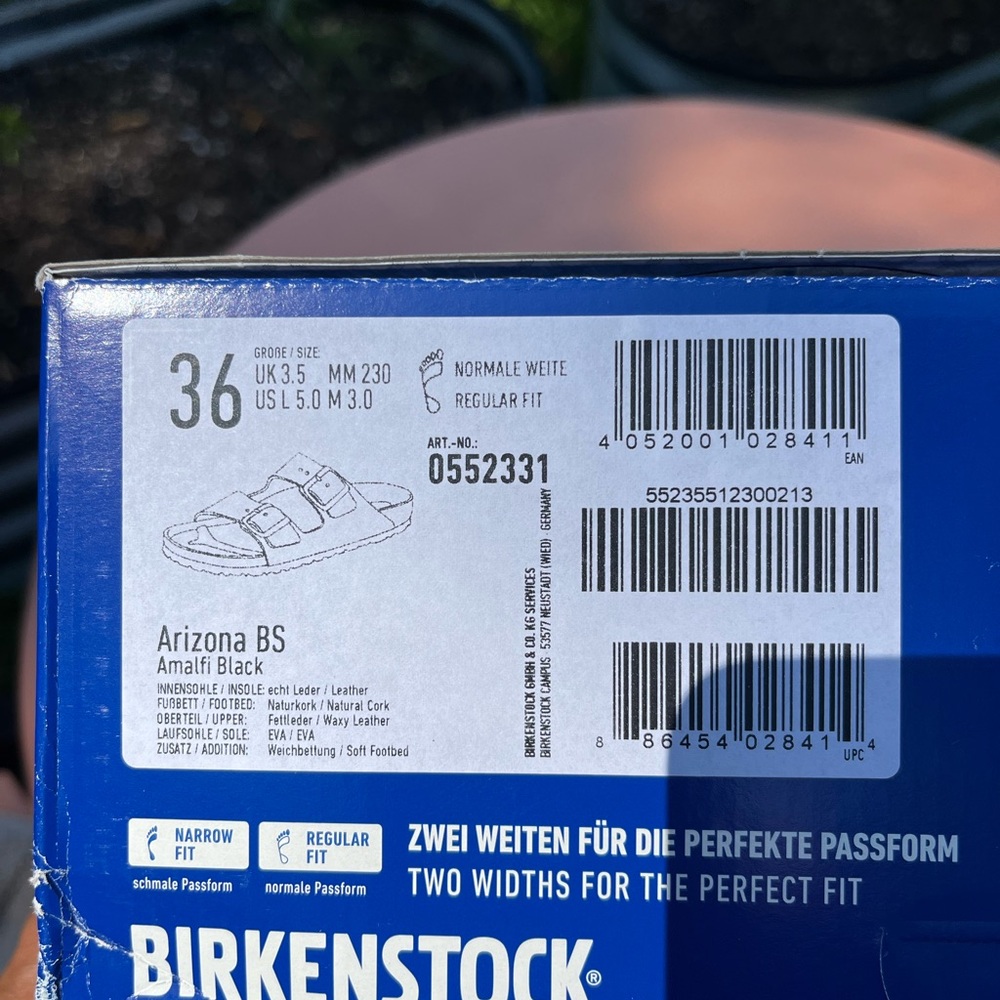 Birkenstock Arizona Amalfi Soft Footbed in Black size 36 NIB. - Picture 5 of 6